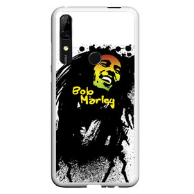 Чехол для Honor P Smart Z с принтом Bob Marley в Курске, Силикон | Область печати: задняя сторона чехла, без боковых панелей | Тематика изображения на принте: bob marley | боб марли | музыка | регги | ямайка