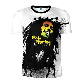 Мужская футболка 3D спортивная с принтом Bob Marley в Курске, 100% полиэстер с улучшенными характеристиками | приталенный силуэт, круглая горловина, широкие плечи, сужается к линии бедра | bob marley | боб марли | музыка | регги | ямайка