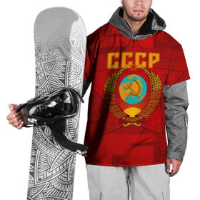 Накидка на куртку 3D с принтом СССР в Курске, 100% полиэстер |  | ussr | герб | звезда | коммунизм | серп и молот | советский союз