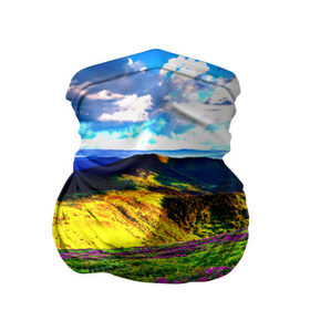 Бандана-труба 3D с принтом Горная тропа в Курске, 100% полиэстер, ткань с особыми свойствами — Activecool | плотность 150‒180 г/м2; хорошо тянется, но сохраняет форму | горы | пейзаж | яркий