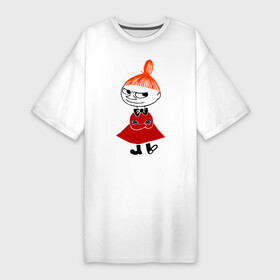 Платье-футболка хлопок с принтом Малышка Мю в Курске,  |  | муми тролль