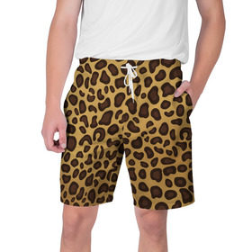 Мужские шорты 3D с принтом Окрас леопарда в Курске,  полиэстер 100% | прямой крой, два кармана без застежек по бокам. Мягкая трикотажная резинка на поясе, внутри которой широкие завязки. Длина чуть выше колен | арт | животные | леопард | окрас