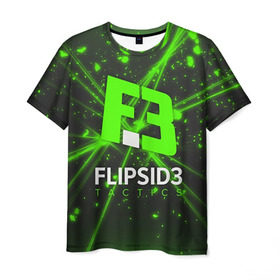 Мужская футболка 3D с принтом flipsid3 1 в Курске, 100% полиэфир | прямой крой, круглый вырез горловины, длина до линии бедер | flipsid