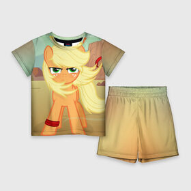 Детский костюм с шортами 3D с принтом Stop в Курске,  |  | my little pony | луна | пинки пай | пони | рарити | рейнбоу дэш | селестия | сумеречная искорка | флаттершай | эплджек