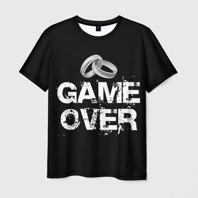 Мужская футболка 3D с принтом Game over в Курске, 100% полиэфир | прямой крой, круглый вырез горловины, длина до линии бедер | Тематика изображения на принте: братва жениха | жених | мальчишник | мафия жениха