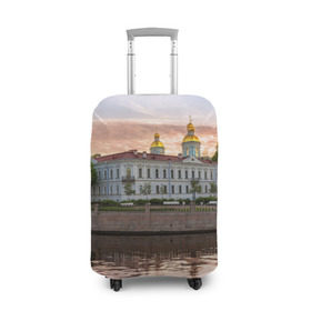 Чехол для чемодана 3D с принтом Питер в Курске, 86% полиэфир, 14% спандекс | двустороннее нанесение принта, прорези для ручек и колес | russia | saint petersburg | интеллигенция | культурная столица | мосты | нева | петергоф | питер | россия | санкт петербург | хипстер
