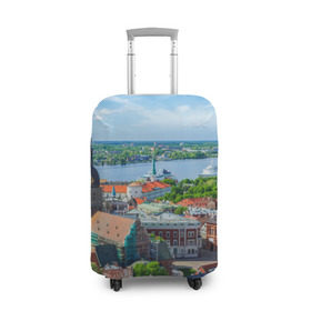 Чехол для чемодана 3D с принтом Рига в Курске, 86% полиэфир, 14% спандекс | двустороннее нанесение принта, прорези для ручек и колес | latvia | riga | европа | евросоюз | ес | латвия | отпуск | путешествия | рига | туризм