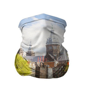 Бандана-труба 3D с принтом Amsterdam в Курске, 100% полиэстер, ткань с особыми свойствами — Activecool | плотность 150‒180 г/м2; хорошо тянется, но сохраняет форму | нидерланды | пейзаж