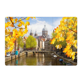 Магнитный плакат 3Х2 с принтом Amsterdam в Курске, Полимерный материал с магнитным слоем | 6 деталей размером 9*9 см | нидерланды | пейзаж