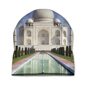 Шапка 3D с принтом Индия в Курске, 100% полиэстер | универсальный размер, печать по всей поверхности изделия | Тематика изображения на принте: goa | india | mumbai | new delhi | taj mahal | гоа | индия | каникулы | мавзолей | мечеть | мумбай | нью дели | отдых | отпуск | приключения | тадж махал | туризм