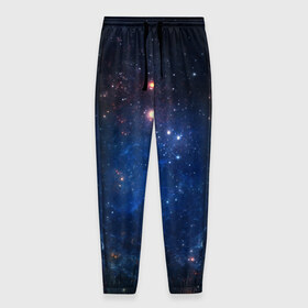 Мужские брюки 3D с принтом Космос в Курске, 100% полиэстер | манжеты по низу, эластичный пояс регулируется шнурком, по бокам два кармана без застежек, внутренняя часть кармана из мелкой сетки | звезды | космос | небо | ночь