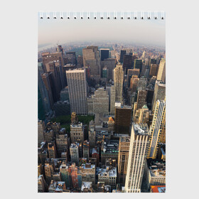 Скетчбук с принтом New York в Курске, 100% бумага
 | 48 листов, плотность листов — 100 г/м2, плотность картонной обложки — 250 г/м2. Листы скреплены сверху удобной пружинной спиралью | america | new york | usa | америка | высотки | мегаполис | нью йорк | столица мира | сша | штаты