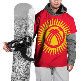 Накидка на куртку 3D с принтом Киргизия в Курске, 100% полиэстер |  | Тематика изображения на принте: азия | нации | страна | флаг