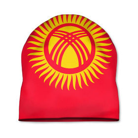 Шапка 3D с принтом Киргизия в Курске, 100% полиэстер | универсальный размер, печать по всей поверхности изделия | Тематика изображения на принте: азия | нации | страна | флаг