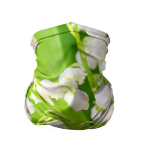 Бандана-труба 3D с принтом Ландыши в Курске, 100% полиэстер, ткань с особыми свойствами — Activecool | плотность 150‒180 г/м2; хорошо тянется, но сохраняет форму | Тематика изображения на принте: весна | ландыш | цветок