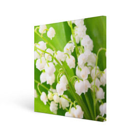 Холст квадратный с принтом Ландыши в Курске, 100% ПВХ |  | Тематика изображения на принте: весна | ландыш | цветок