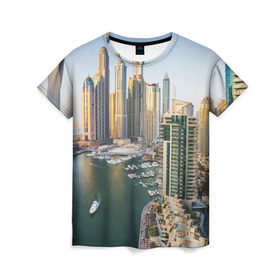 Женская футболка 3D с принтом Dubai в Курске, 100% полиэфир ( синтетическое хлопкоподобное полотно) | прямой крой, круглый вырез горловины, длина до линии бедер | Тематика изображения на принте: dubai | абу даби | арабские эмираты | ближний восток | богатство | бурдж халифа | дубай | изобилие | каникулы | мегаполис | нефть | оаэ | отпуск | персидский залив | роскошь | технологии | туризм | шейхи