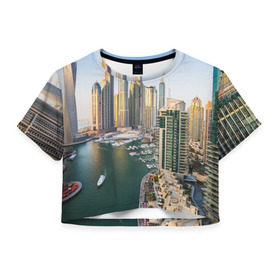Женская футболка 3D укороченная с принтом Dubai в Курске, 100% полиэстер | круглая горловина, длина футболки до линии талии, рукава с отворотами | dubai | абу даби | арабские эмираты | ближний восток | богатство | бурдж халифа | дубай | изобилие | каникулы | мегаполис | нефть | оаэ | отпуск | персидский залив | роскошь | технологии | туризм | шейхи