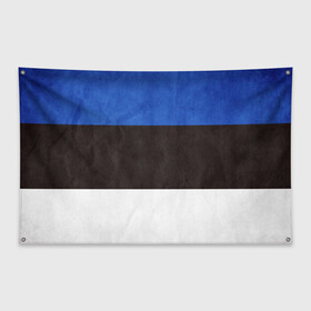 Флаг-баннер с принтом Эстония в Курске, 100% полиэстер | размер 67 х 109 см, плотность ткани — 95 г/м2; по краям флага есть четыре люверса для крепления | Тематика изображения на принте: страна | эстония | эстонская республика