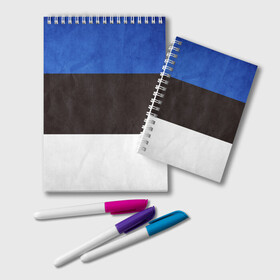Блокнот с принтом Эстония в Курске, 100% бумага | 48 листов, плотность листов — 60 г/м2, плотность картонной обложки — 250 г/м2. Листы скреплены удобной пружинной спиралью. Цвет линий — светло-серый
 | Тематика изображения на принте: страна | эстония | эстонская республика