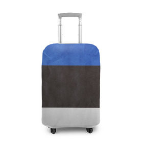 Чехол для чемодана 3D с принтом Эстония в Курске, 86% полиэфир, 14% спандекс | двустороннее нанесение принта, прорези для ручек и колес | Тематика изображения на принте: страна | эстония | эстонская республика