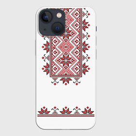 Чехол для iPhone 13 mini с принтом Вышивка 41 в Курске,  |  | Тематика изображения на принте: belarus | беларусь | вышивка
