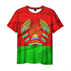 Мужская футболка 3D с принтом Беларусь в Курске, 100% полиэфир | прямой крой, круглый вырез горловины, длина до линии бедер | belarus | беларусь