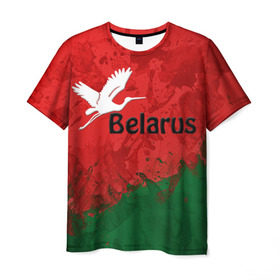 Мужская футболка 3D с принтом Belarus 2 в Курске, 100% полиэфир | прямой крой, круглый вырез горловины, длина до линии бедер | belarus | беларусь