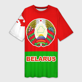Платье-футболка 3D с принтом Belarus 5 в Курске,  |  | belarus | беларусь