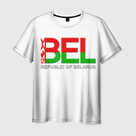 Мужская футболка 3D с принтом Belarus 6 в Курске, 100% полиэфир | прямой крой, круглый вырез горловины, длина до линии бедер | belarus | republic | беларусь | республика