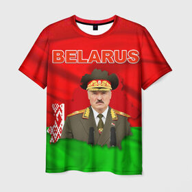 Мужская футболка 3D с принтом Belarus 17 в Курске, 100% полиэфир | прямой крой, круглый вырез горловины, длина до линии бедер | Тематика изображения на принте: belarus | беларусь | лукашенко | президент