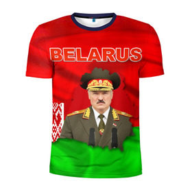 Мужская футболка 3D спортивная с принтом Belarus 17 в Курске, 100% полиэстер с улучшенными характеристиками | приталенный силуэт, круглая горловина, широкие плечи, сужается к линии бедра | belarus | беларусь | лукашенко | президент