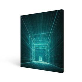 Холст квадратный с принтом Цифровой тоннель в Курске, 100% ПВХ |  | глубины сознания | интернет | коридор | матрица | оптическая иллюзия | секрет | сеть | тайна | тоннель