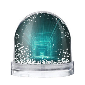 Снежный шар с принтом Цифровой тоннель в Курске, Пластик | Изображение внутри шара печатается на глянцевой фотобумаге с двух сторон | глубины сознания | интернет | коридор | матрица | оптическая иллюзия | секрет | сеть | тайна | тоннель