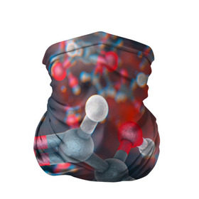 Бандана-труба 3D с принтом Малекула в Курске, 100% полиэстер, ткань с особыми свойствами — Activecool | плотность 150‒180 г/м2; хорошо тянется, но сохраняет форму | вирус | клетка | макро | медицина | молекула