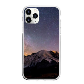 Чехол для iPhone 11 Pro Max матовый с принтом Звездное небо в Курске, Силикон |  | горы | звезды | космос | небо | ночь