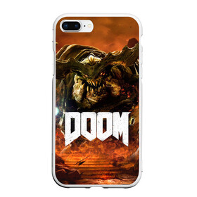 Чехол для iPhone 7Plus/8 Plus матовый с принтом Doom 4 Hell Cyberdemon в Курске, Силикон | Область печати: задняя сторона чехла, без боковых панелей | cyberdemon | demon | doom | hell | дум