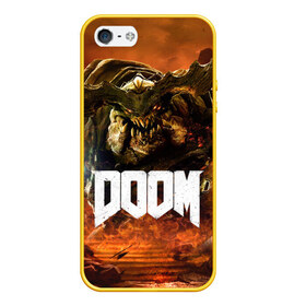 Чехол для iPhone 5/5S матовый с принтом Doom 4 Hell Cyberdemon в Курске, Силикон | Область печати: задняя сторона чехла, без боковых панелей | cyberdemon | demon | doom | hell | дум