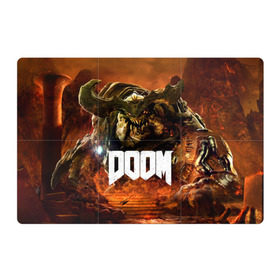 Магнитный плакат 3Х2 с принтом Doom 4 Hell Cyberdemon в Курске, Полимерный материал с магнитным слоем | 6 деталей размером 9*9 см | cyberdemon | demon | doom | hell | дум
