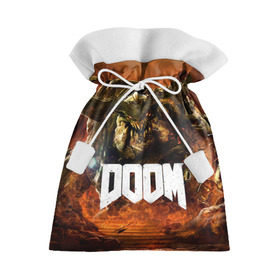 Подарочный 3D мешок с принтом Doom 4 Hell Cyberdemon в Курске, 100% полиэстер | Размер: 29*39 см | Тематика изображения на принте: cyberdemon | demon | doom | hell | дум