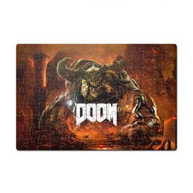Пазл магнитный 126 элементов с принтом Doom 4 Hell Cyberdemon в Курске, полимерный материал с магнитным слоем | 126 деталей, размер изделия —  180*270 мм | cyberdemon | demon | doom | hell | дум