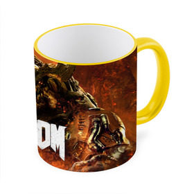 Кружка 3D с принтом Doom 4 Hell Cyberdemon в Курске, керамика | ёмкость 330 мл | cyberdemon | demon | doom | hell | дум