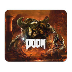Коврик прямоугольный с принтом Doom 4 Hell Cyberdemon в Курске, натуральный каучук | размер 230 х 185 мм; запечатка лицевой стороны | Тематика изображения на принте: cyberdemon | demon | doom | hell | дум