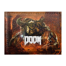 Обложка для студенческого билета с принтом Doom 4 Hell Cyberdemon в Курске, натуральная кожа | Размер: 11*8 см; Печать на всей внешней стороне | cyberdemon | demon | doom | hell | дум