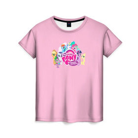 Женская футболка 3D с принтом My little pony 2 в Курске, 100% полиэфир ( синтетическое хлопкоподобное полотно) | прямой крой, круглый вырез горловины, длина до линии бедер | my little pony