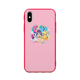 Чехол для Apple iPhone X силиконовый матовый с принтом My little pony 3 в Курске, Силикон | Печать на задней стороне чехла, без боковой панели | my little pony