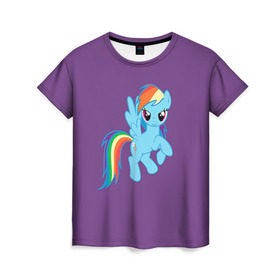 Женская футболка 3D с принтом Me little pony 5 в Курске, 100% полиэфир ( синтетическое хлопкоподобное полотно) | прямой крой, круглый вырез горловины, длина до линии бедер | my little pony
