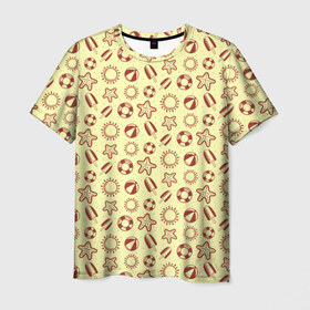 Мужская футболка 3D с принтом Летнее настроение в Курске, 100% полиэфир | прямой крой, круглый вырез горловины, длина до линии бедер | Тематика изображения на принте: 