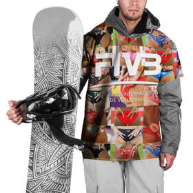 Накидка на куртку 3D с принтом Волейбол 1 в Курске, 100% полиэстер |  | fiv3 | volleyball | волейбол