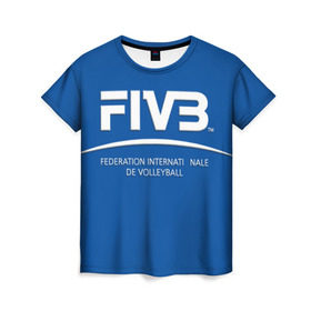 Женская футболка 3D с принтом Волейбол 2 в Курске, 100% полиэфир ( синтетическое хлопкоподобное полотно) | прямой крой, круглый вырез горловины, длина до линии бедер | fiv3 | volleyball | волейбол